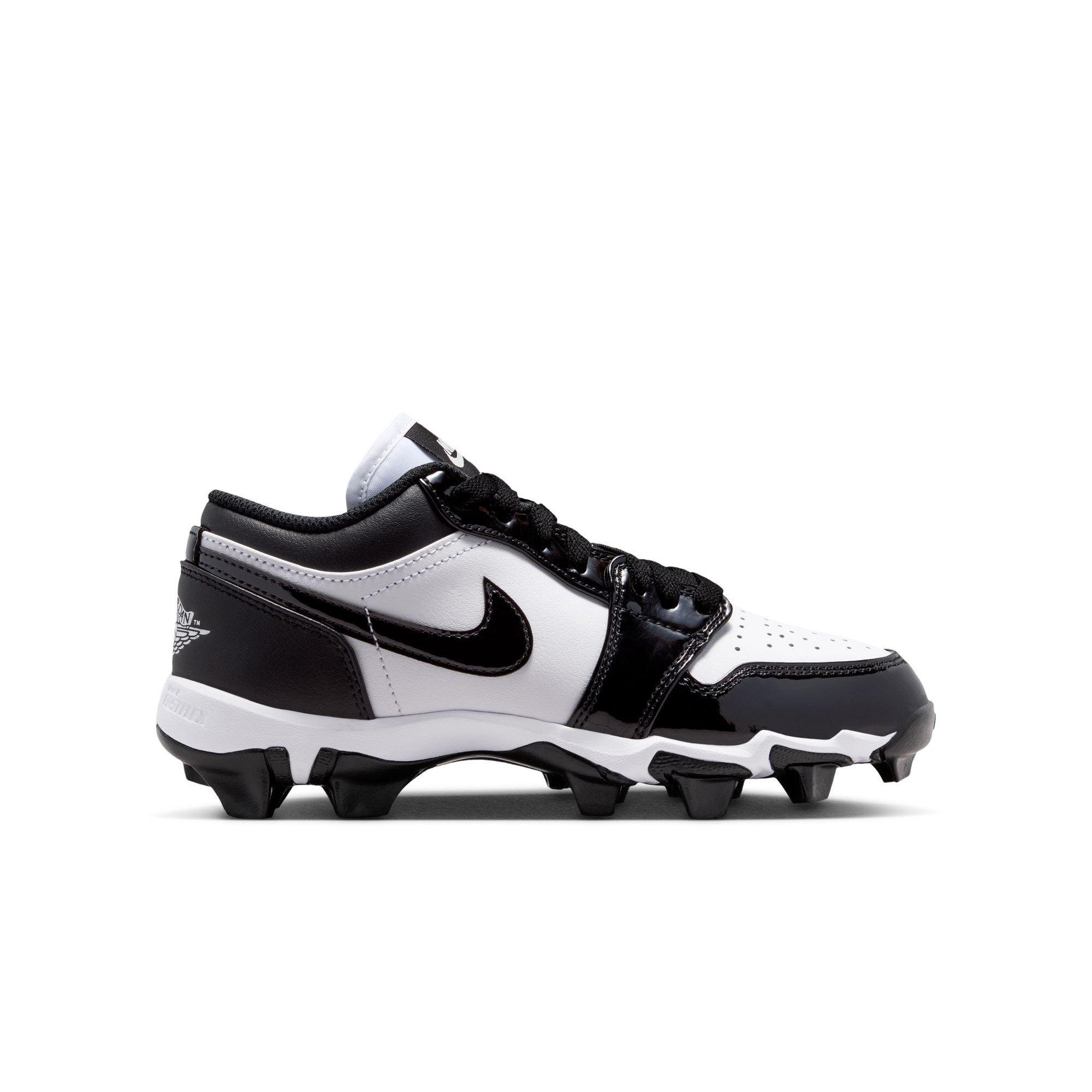 Jordan 1 Low "White/Black" Preschool Boys' Football Cleat - WHITE/BLACK